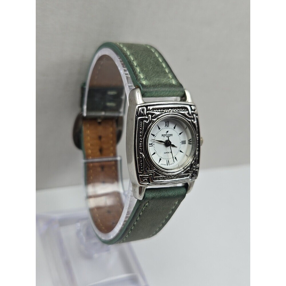 Peyote Bird Designs Santa Fe Womens Southwestern Green Leather Watch New Battery - Picture 3 of 12